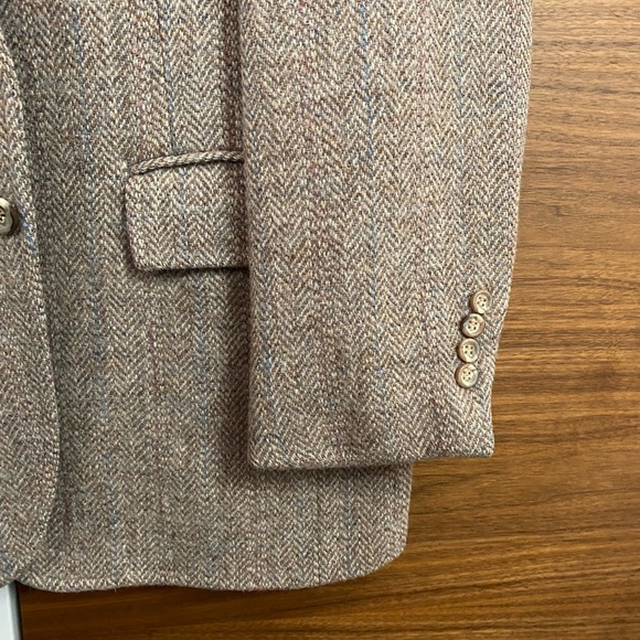 HARRIS TWEED BLAZER - TAN BLUE AND ROSE - 42R - Picture 10 of 16